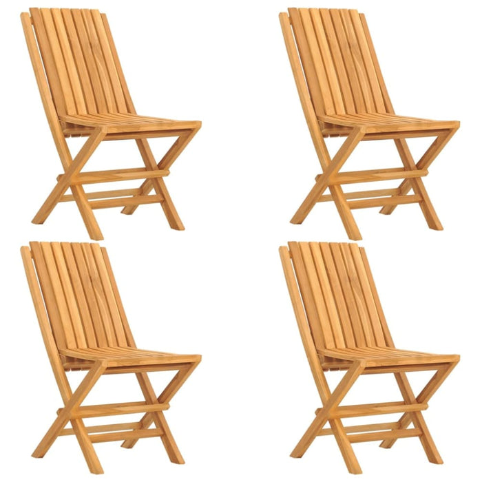 Folding Garden Chairs 4 Pcs 47x47x89 Cm Solid Wood Teak