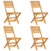 Folding Garden Chairs 4 Pcs 47x62x90 Cm Solid Wood Teak