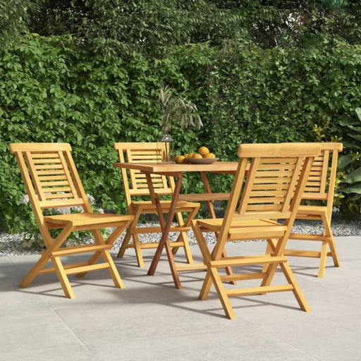 Folding Garden Chairs 4 Pcs 47x63x90 Cm Solid Wood Teak