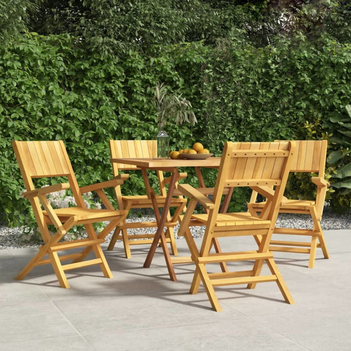 Folding Garden Chairs 4 Pcs 55x61x90 Cm Solid Wood Teak