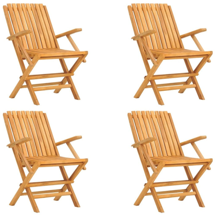 Folding Garden Chairs 4 Pcs 61x67x90 Cm Solid Wood Teak