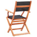 Folding Garden Chairs 4 Pcs Black Solid Eucalyptus Wood