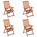 Folding Garden Chairs 4 Pcs Solid Acacia Wood Tblppop