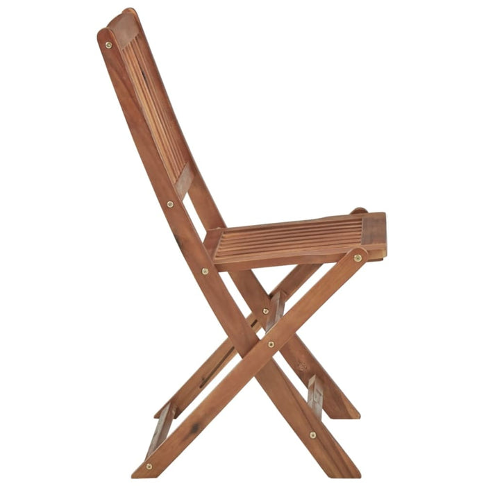 Folding Garden Chairs 6 Pcs With Cushions Solid Acacia Wood