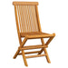 Folding Garden Chairs 6 Pcs Solid Teak Wood Tblppxi