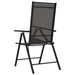 Folding Garden Chairs 6 Pcs Textilene Black Toxoik