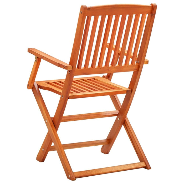 Folding Garden Chairs 8 Pcs Solid Eucalyptus Wood Tbnioan