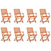 Folding Garden Chairs 8 Pcs Solid Eucalyptus Wood Tbnioan