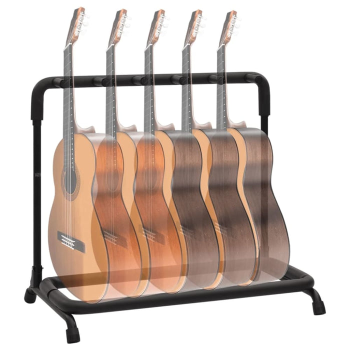 Folding Guitar Stand With 5 Sections Black 74x41x66 Cm