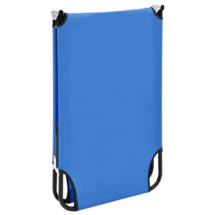 Folding Sun Lounger Blue Steel Aiipa