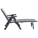 Folding Sun Lounger Plastic Anthracite Anipl