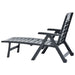 Folding Sun Lounger Plastic Anthracite Anipl