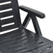 Folding Sun Lounger Plastic Anthracite Anipl