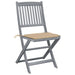 Folding Outdoor Chairs 4 Pcs With Cushions Solid Acacia