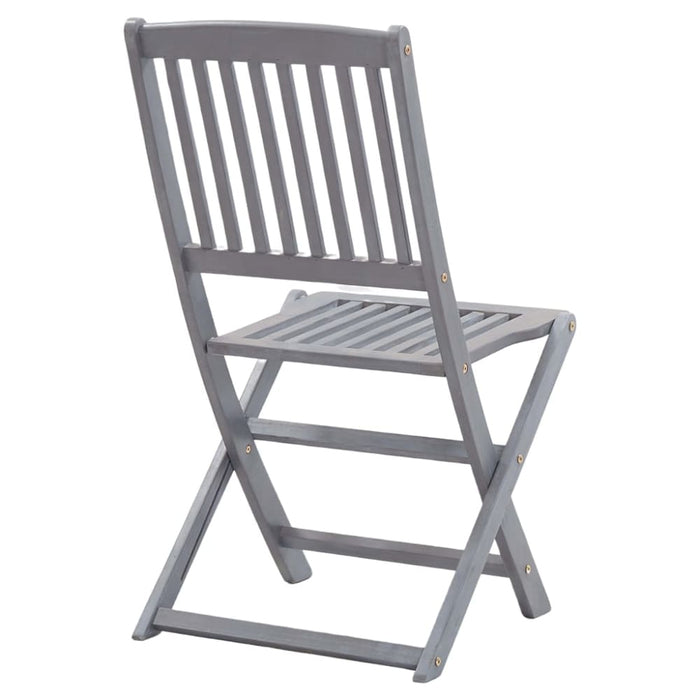 Folding Outdoor Chairs 4 Pcs Solid Acacia Wood Alttl