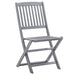 Folding Outdoor Chairs 4 Pcs Solid Acacia Wood Alttl