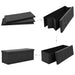 Folding Storage Bench Black Faux Linen Ttniko