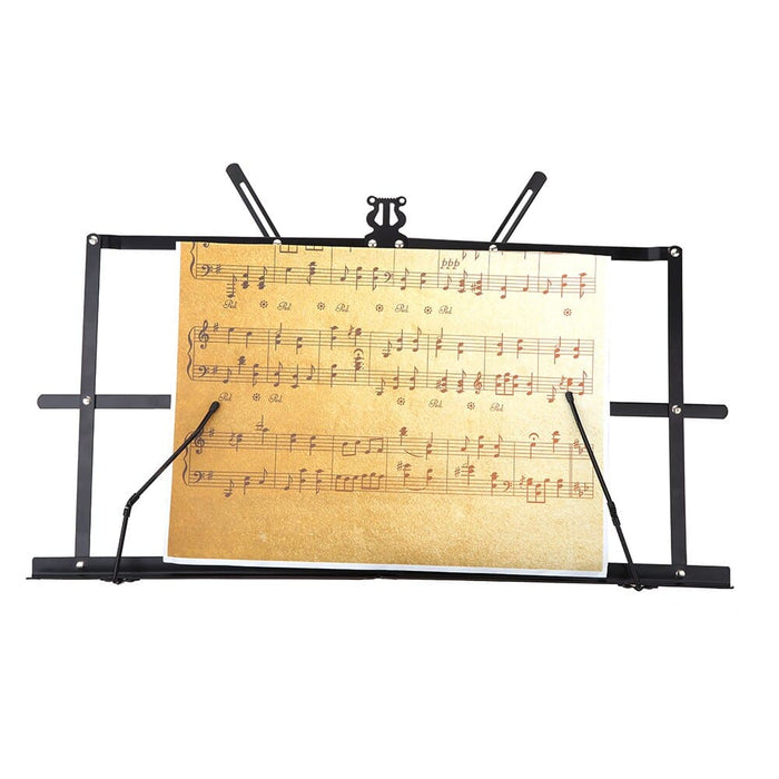 Folding Tabletop Music Stand Metal Sheet Holder Foldable