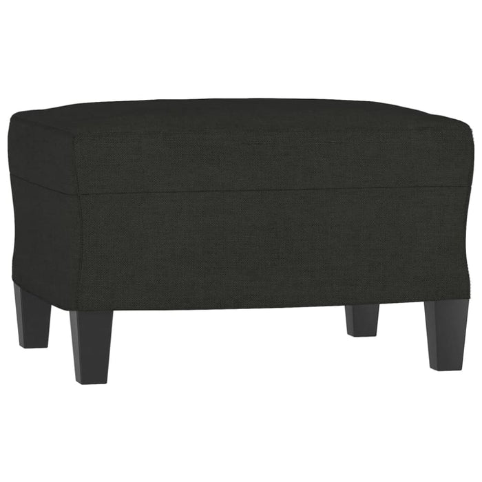 Footstool Black 60x50x41 Cm Fabric Taktto