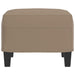 Footstool Cappuccino 60x50x41 Cm Faux Leather Taktab