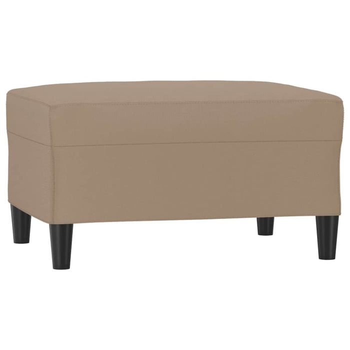 Footstool Cappuccino 70x55x41 Cm Faux Leather Taktol