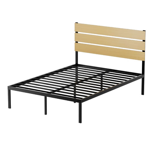 Bed Frame Metal Base Double Size Platform Foundation Black