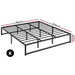 Bed Frame Metal Platform King Size Base Mattress Black Tino