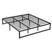 Bed Frame Metal Platform King Size Base Mattress Black Tino