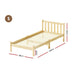 Bed Frame Wooden Single Size Sofie Pine Timber Mattress