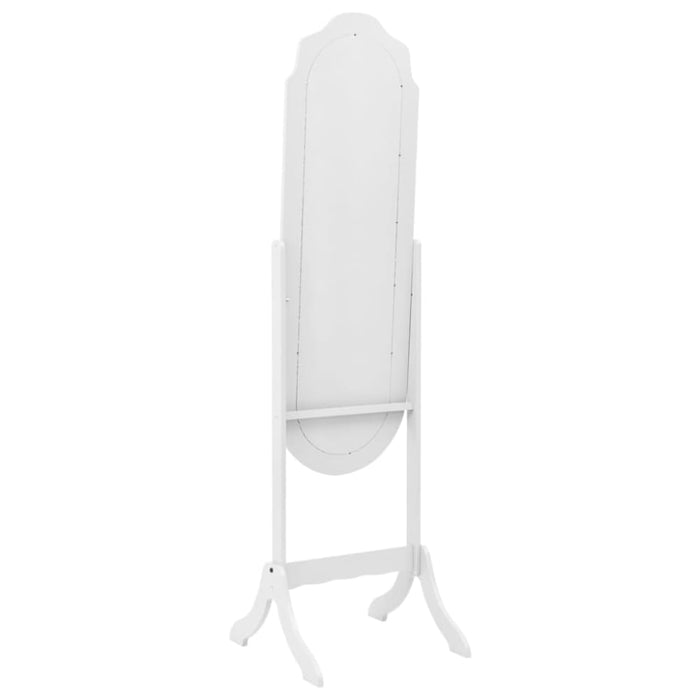 Free Standing Mirror White 45.5x47.5x160 Cm Engineered Wood