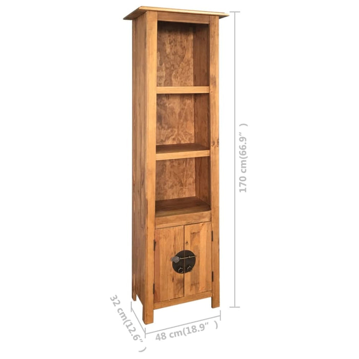 Freestanding Bathroom Cabinet Solid Pinewood 48x32x170 Cm