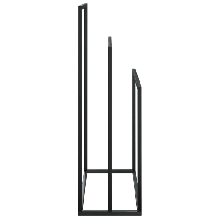 Freestanding Towel Rack Black 48x24x79 Cm Iron Tatbkb