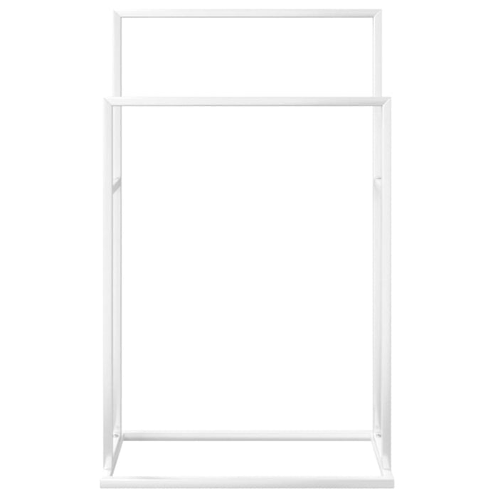 Freestanding Towel Rack White 48x24x78.5 Cm Iron Tatbnn