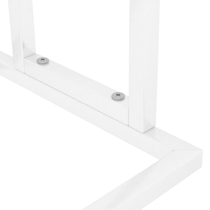 Freestanding Towel Rack White 48x24x78.5 Cm Iron Tatbnn