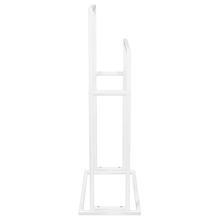 Freestanding Towel Rack White 48x24x78.5 Cm Iron Tatbnn