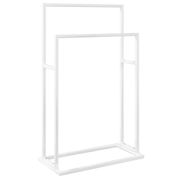 Freestanding Towel Rack White 48x24x78.5 Cm Iron Tatbnn