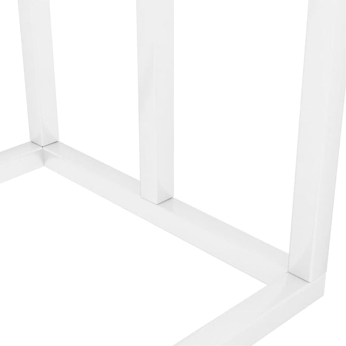 Freestanding Towel Rack White 48x24x79 Cm Iron Tatbko