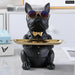 French Bulldog Sculpture With Tray And Key Holder