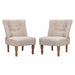 French Chairs 2 Pcs Cream Fabric Gl879