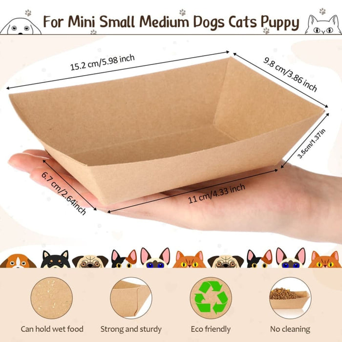 Eco-friendly Convenient Paper Serving Food Tray For Dog