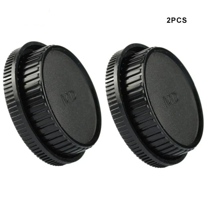 Md Front Body Cap + rear Lens Cap Set For Minolta Mc Mount