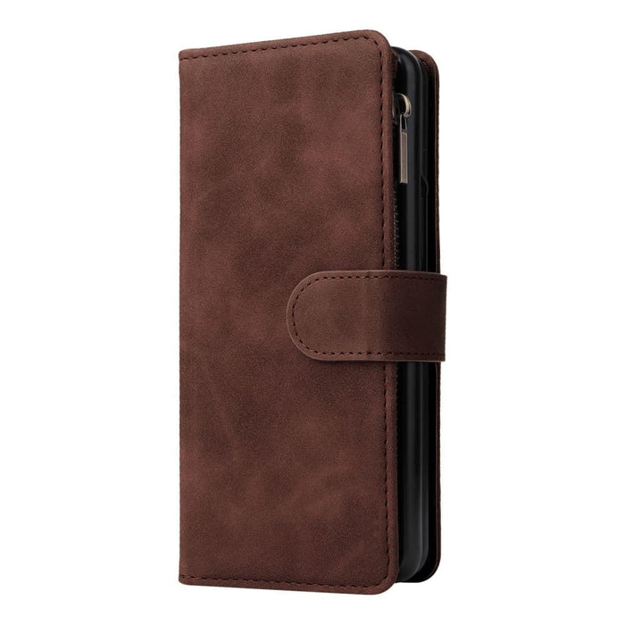 Frosted Leather Zip Wallets For Samsung Galaxy z Fold 4