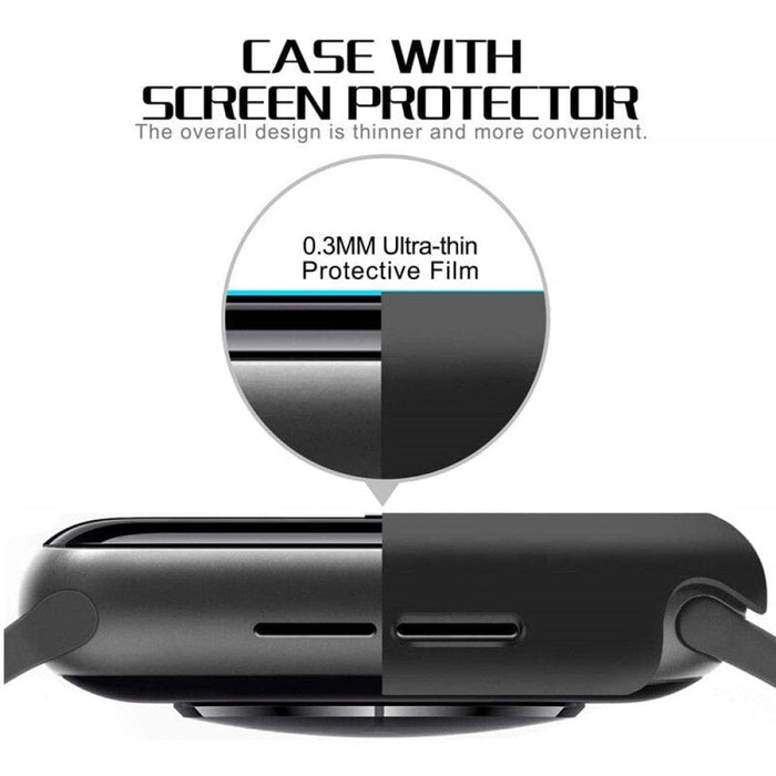 Full Cover Bumper + screen Protector For Apple Watch Series