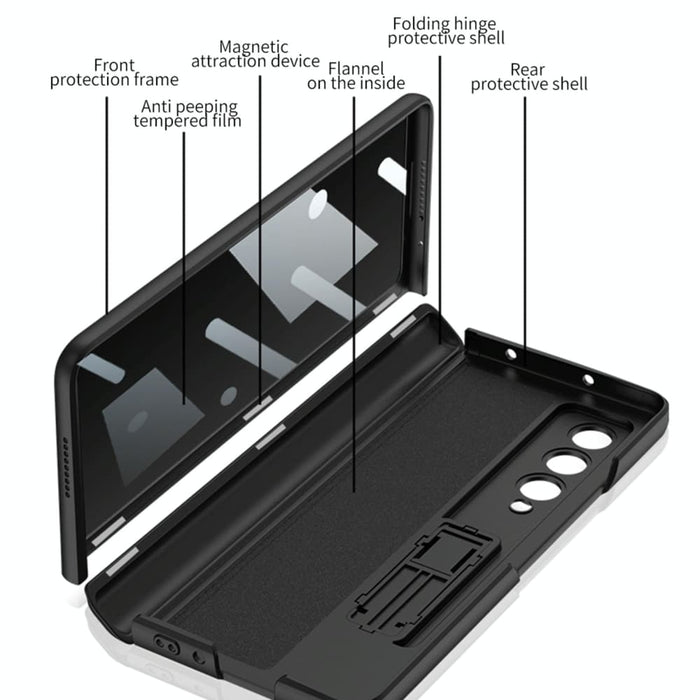 Full Coverage Magnetic Anti Peep Fold Case For Samsung