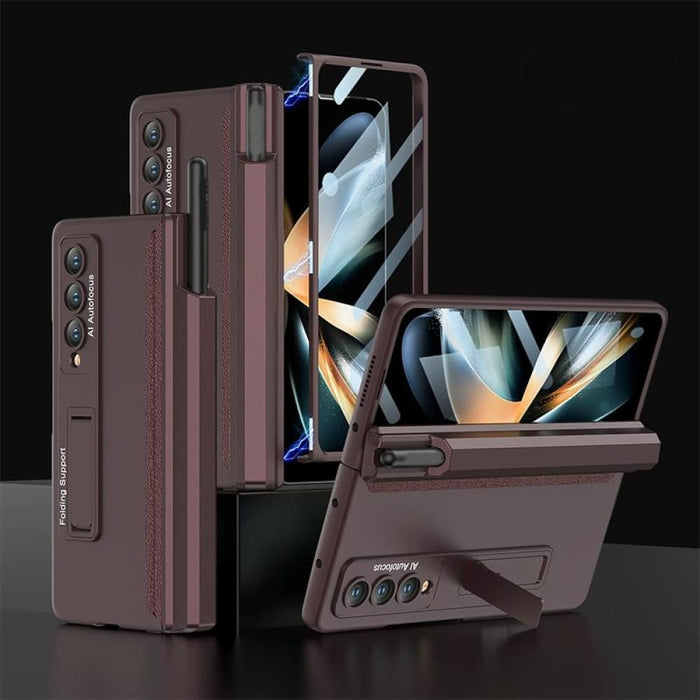 Full Coverage Magnetic Phone Case With Pen Drawer