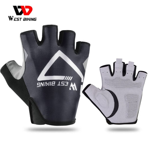 Full Half Reflective Design Cycling Gloves With Breathable