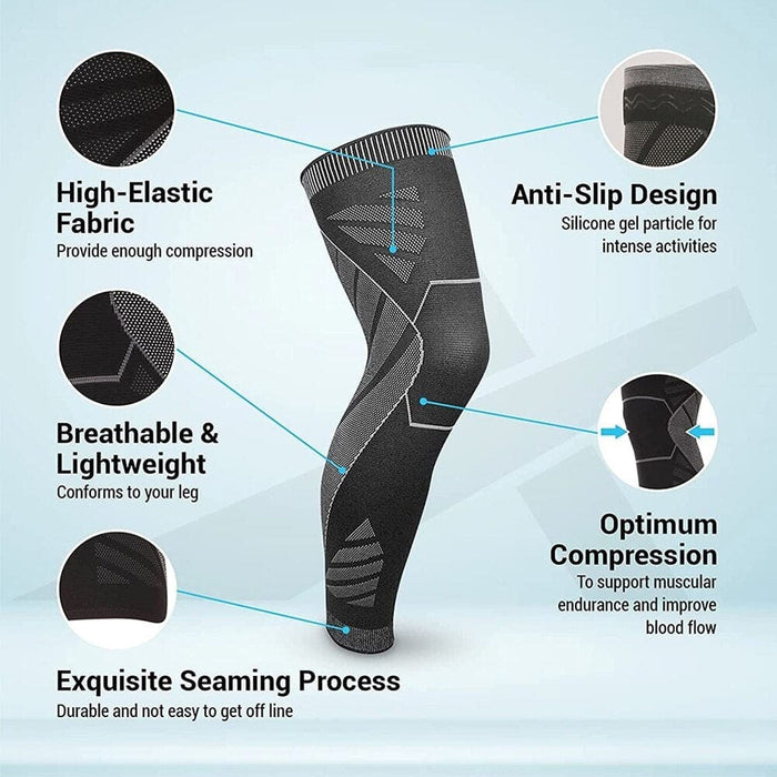 Full Leg Knee Compression Sleeves Protector