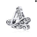 Funny 925 Sterling Silver Diy Letter Alphabet Metal Beads