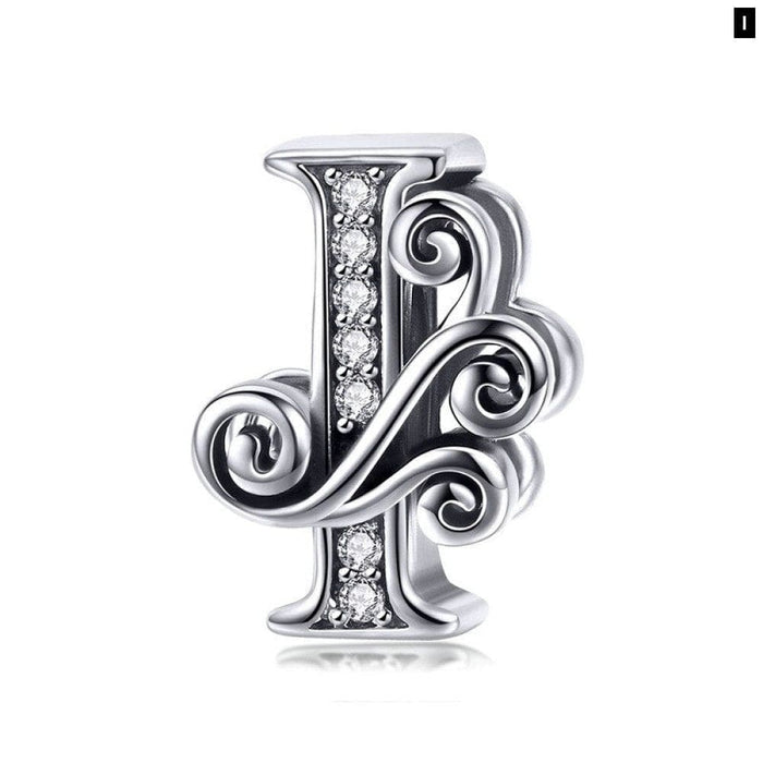 Funny 925 Sterling Silver Diy Letter Alphabet Metal Beads