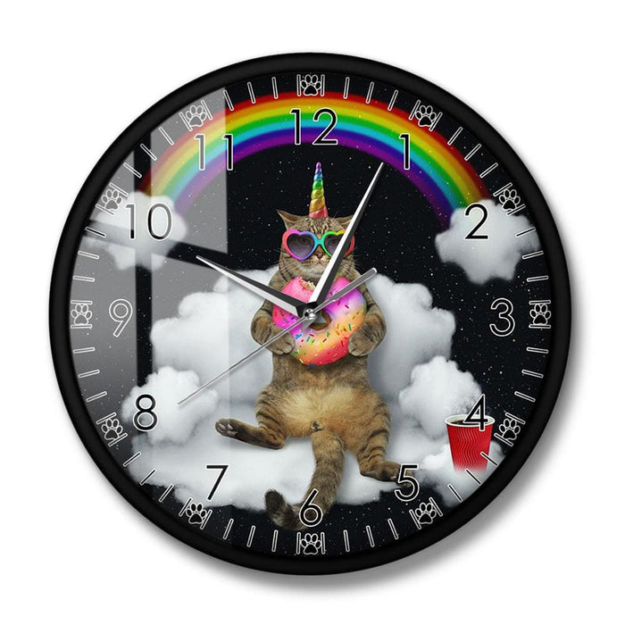 Funny Meowgical Unicorn Cat With Rainbow Donut Hd Printed